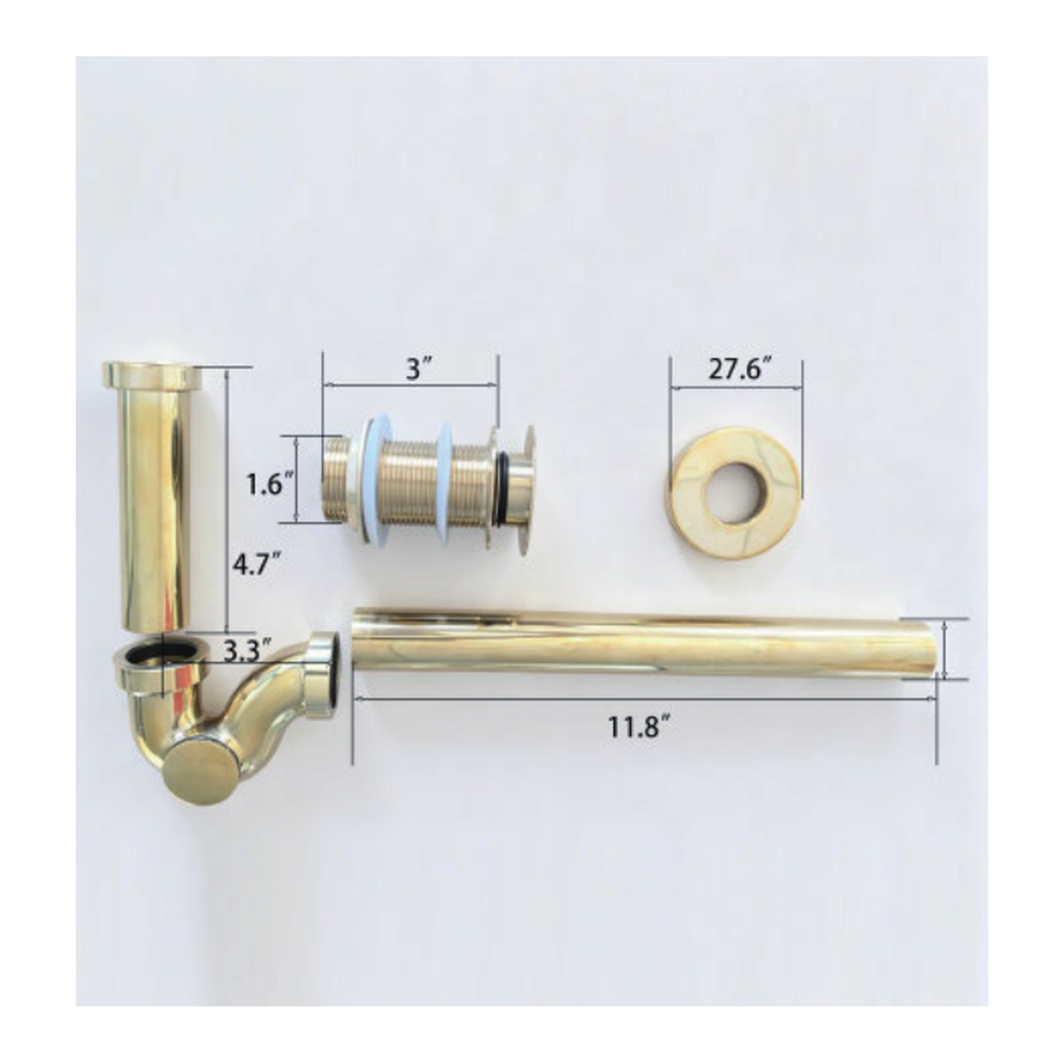 Solid Unlacquered Brass Push-Up Pop-Up Bathroom Sink Drain with Domed Cap and No Overflow technical document