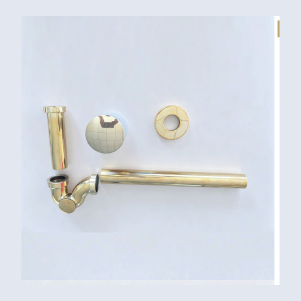 Solid Unlacquered Brass Push-Up Pop-Up Bathroom Sink Drain with Domed Cap and No Overflow technical document