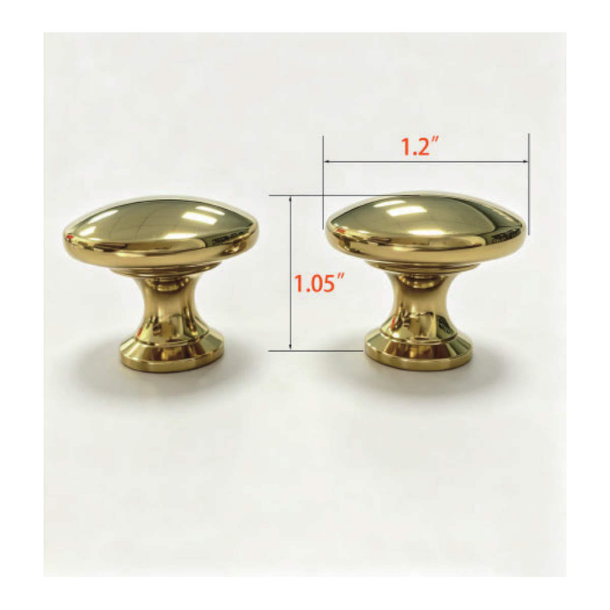 Solid Unlacquered Brass Single-Screw Cabinet Knob with Domed Cap and Round Base technical document